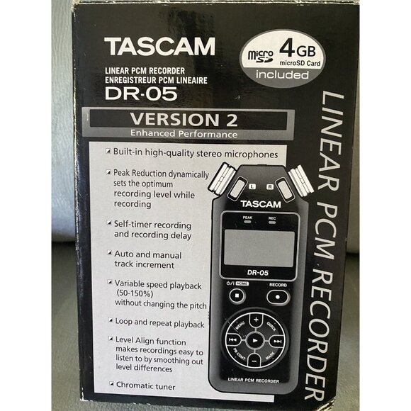 TASCAM DR-05 Linear PCM recorder (Version 2) w/ 4GB Micro SD Card (Very Good) - Picture 2 of 7
